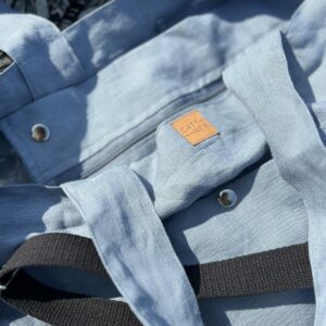 Torba 100% len Steel Blue - obrazek 4