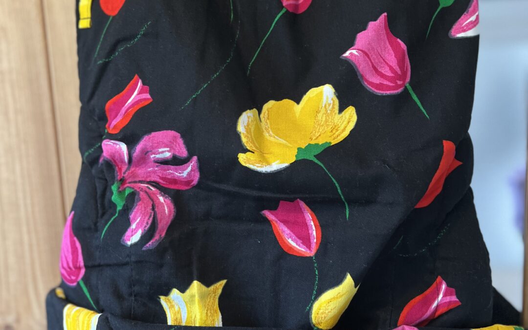 Easy Hybrid MINI black flowers linnen